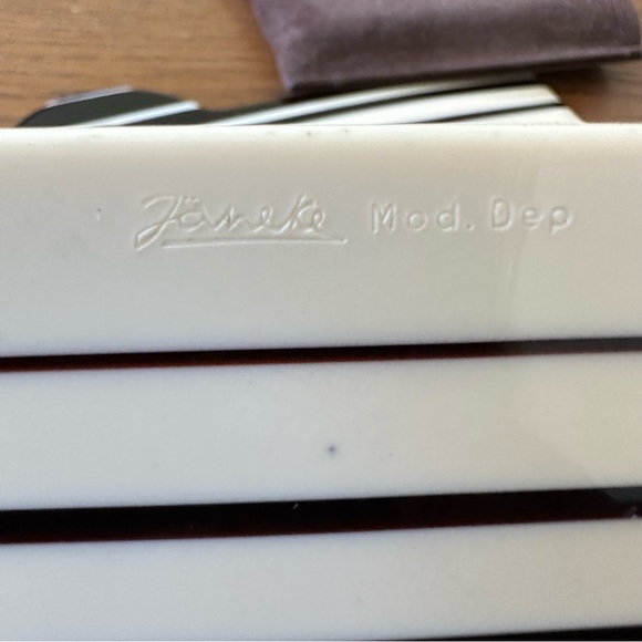 Vintage Janeke Italy Mod Travel Comb Mirror Case Tortoise Mid Century RARE Style - Picture 5 of 16